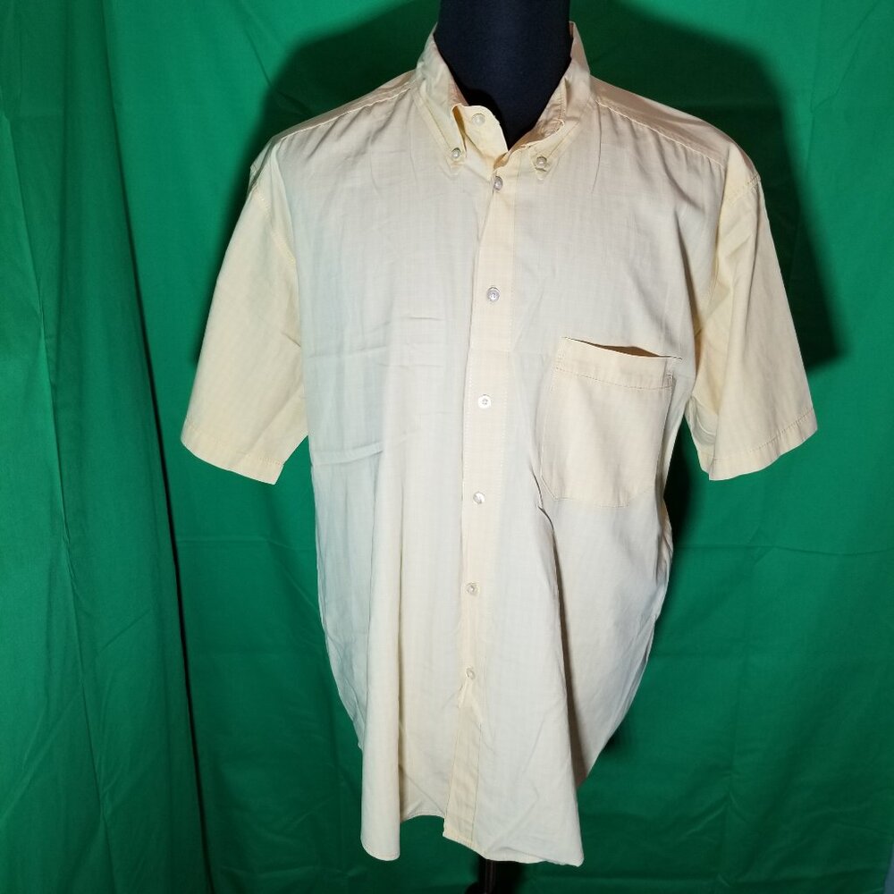 Levi’s Mens XL Jeanswear Short Sleeve Vintage Button Up Yellow WPL 423 Retro